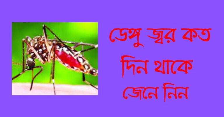 ডেঙ্গু জ্বর কত দিন থাকে জেনে নিন